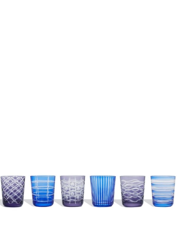 POLSPOTTEN Blue Cobalt Mix Tumblers Set | Browns Glassware