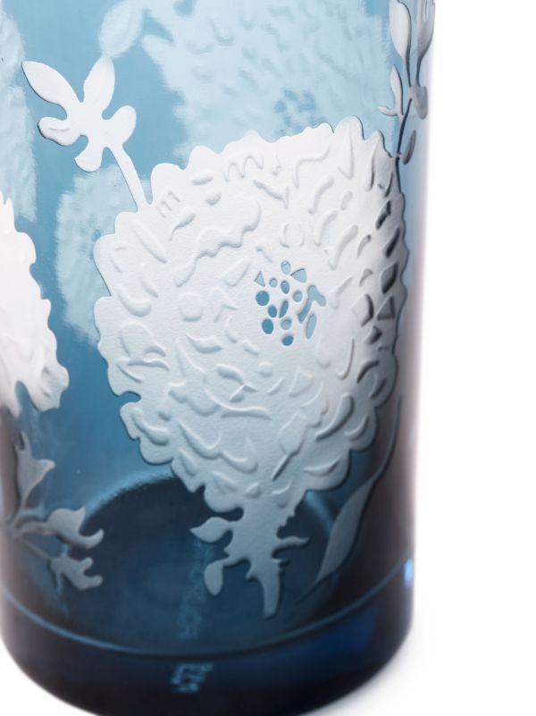 POLSPOTTEN Blue Peony Glass Pitcher | Browns Glassware