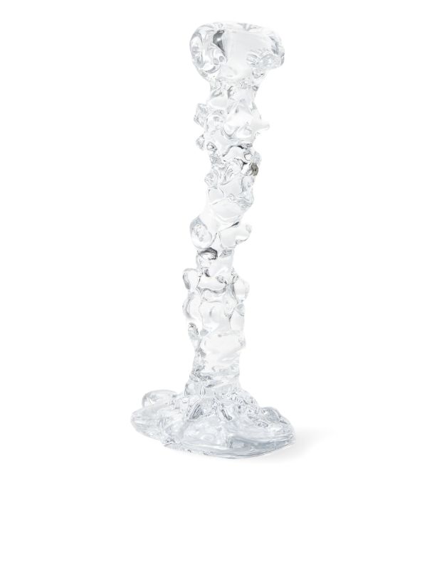 POLSPOTTEN Drip Glass Candle Holder (25cm) | Browns Candle Holders