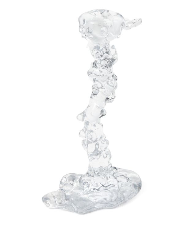 POLSPOTTEN Drip Glass Candle Holder (25cm) | Browns Candle Holders
