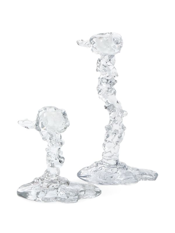 POLSPOTTEN Drip glass candle holder (25cm) | Browns Candle Holders
