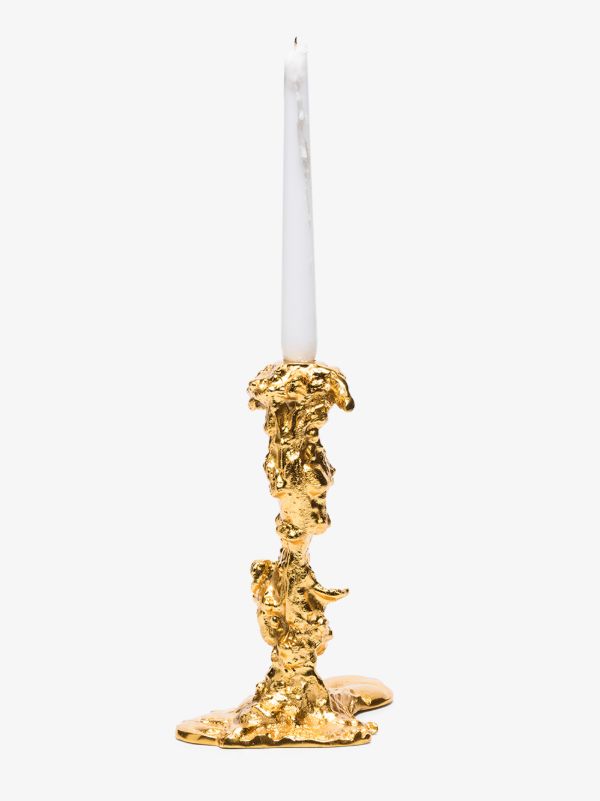 POLSPOTTEN Gold-tone Drip Large Candle Holder | Browns Candle Holders