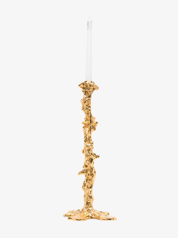 POLSPOTTEN Gold-tone Drip XXL Candle Holder | Browns Candle Holders