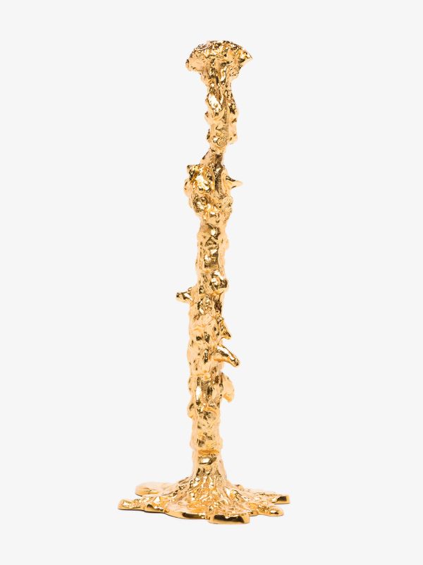 POLSPOTTEN Gold-tone Drip XXL Candle Holder | Browns Candle Holders