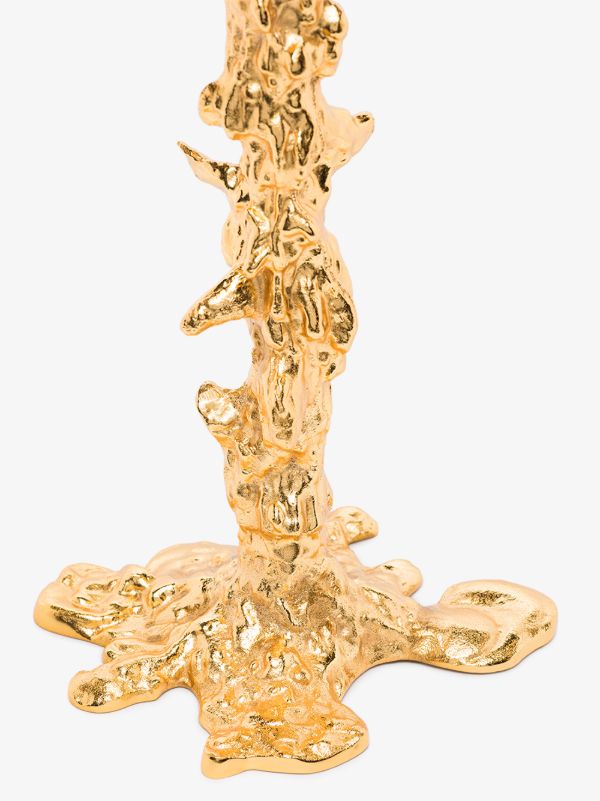POLSPOTTEN Gold-tone Drip XXL Candle Holder | Browns Candle Holders