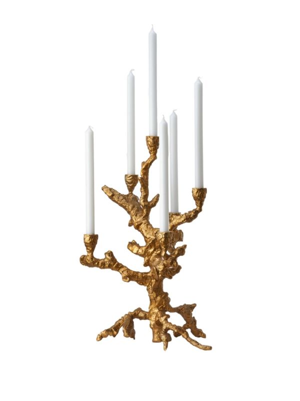 POLSPOTTEN Gold-tone Large Apple Tree Candle Holder | Browns Candle Holders