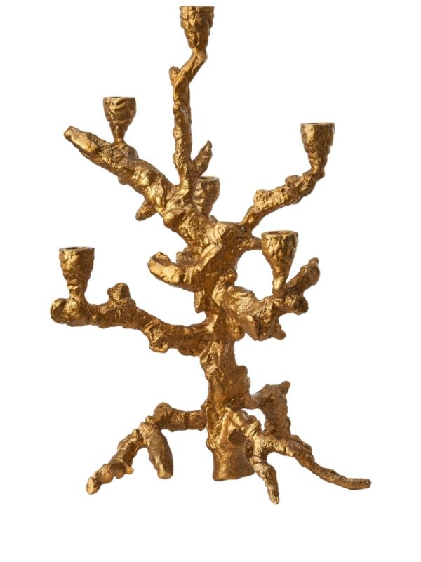POLSPOTTEN Gold-tone large Apple Tree candle holder | Browns Candle Holders