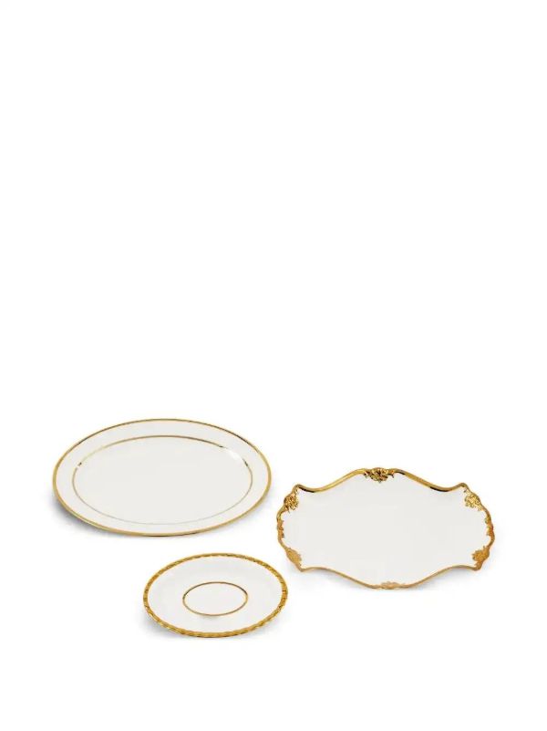 POLSPOTTEN Golden Finds serving set (set of three) | Browns Plates & Bowls