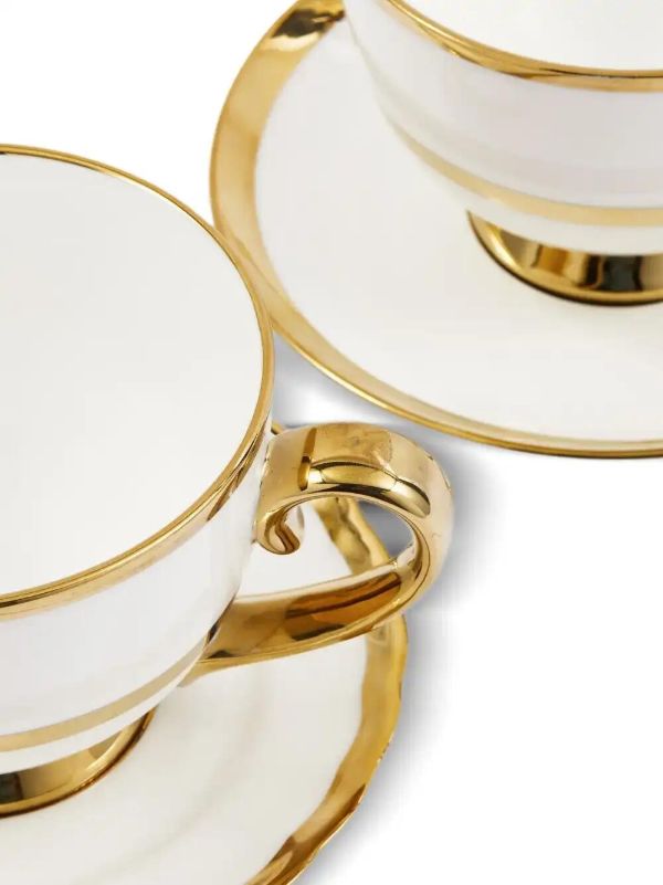 POLSPOTTEN Golden Finds Teacups (set Of Two) | Browns Cups & Tea Sets
