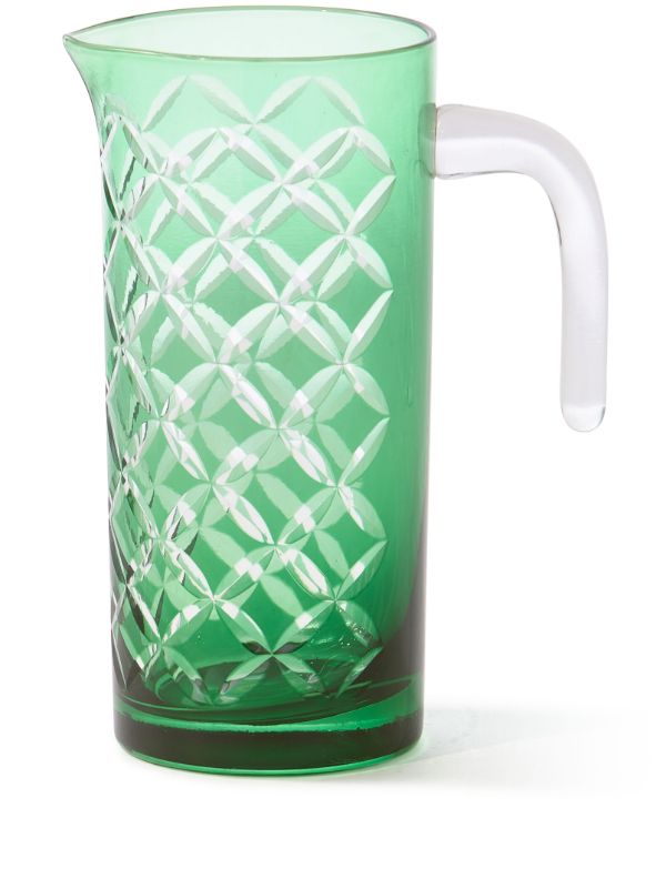 POLSPOTTEN green Cutting class pitcher | Browns Glassware