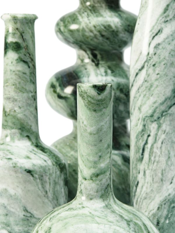 POLSPOTTEN Green Heritage Bottle Marble Candle Holder | Browns Candle Holders