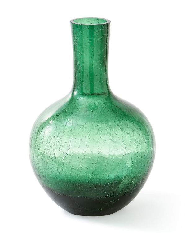 POLSPOTTEN Green Large Ball Body Glass Vase | Browns Vases