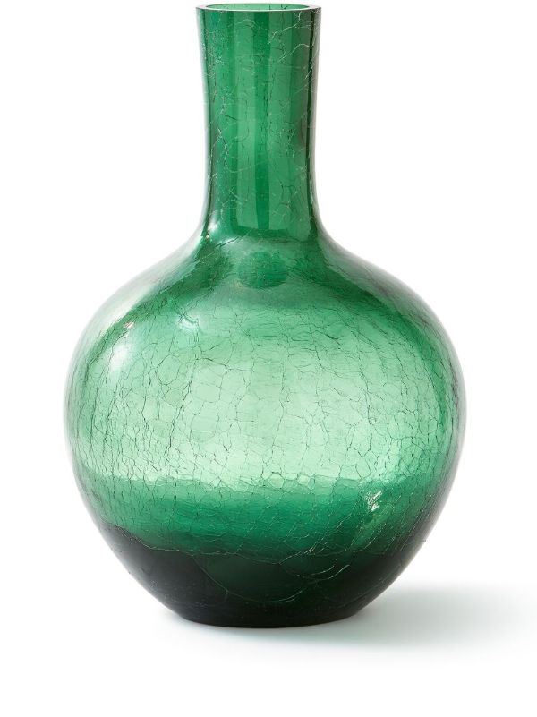 POLSPOTTEN Green Large Ball Body Glass Vase | Browns Vases