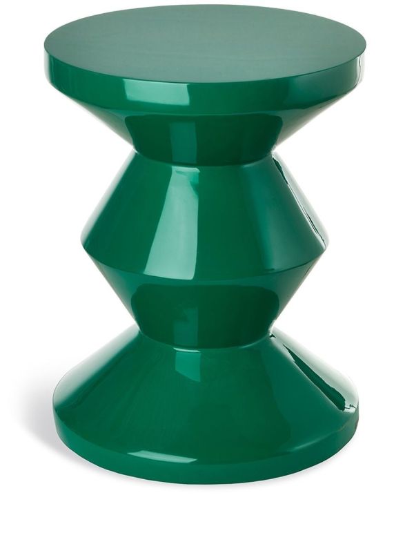 POLSPOTTEN Green Zig Zag Stool | Browns Chairs & Stools