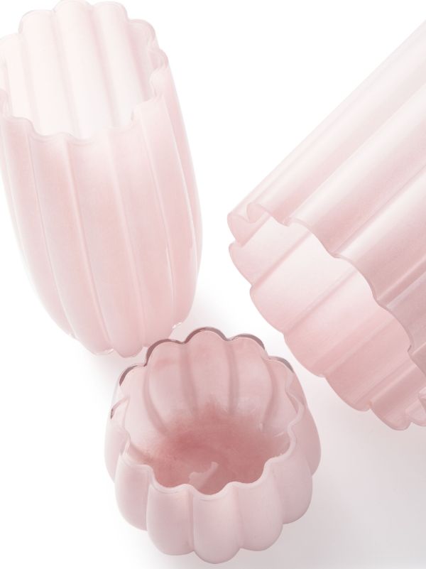 POLSPOTTEN Light Pink Large Melon Glass Vase | Browns Vases