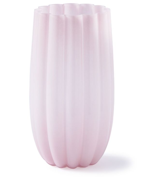 POLSPOTTEN Light Pink Large Melon Glass Vase | Browns Vases