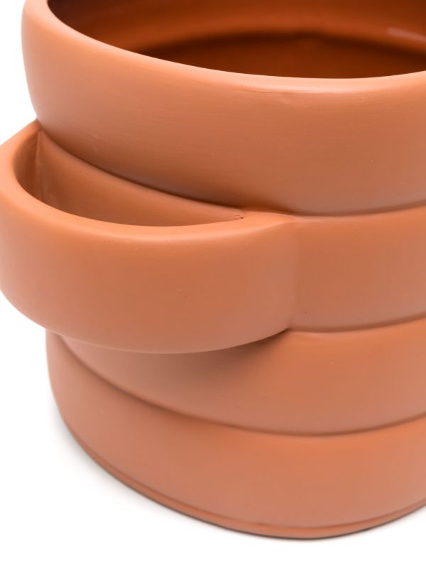 POLSPOTTEN Medium Namobo Plant Pot (24cm X 22cm) | Browns Vases