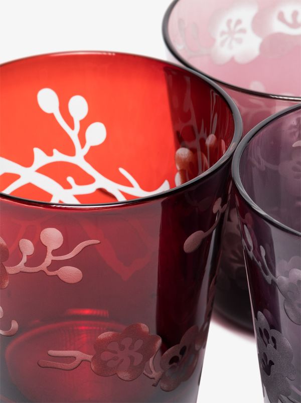 POLSPOTTEN Multicolour Blossom Glass Set | Browns Glassware