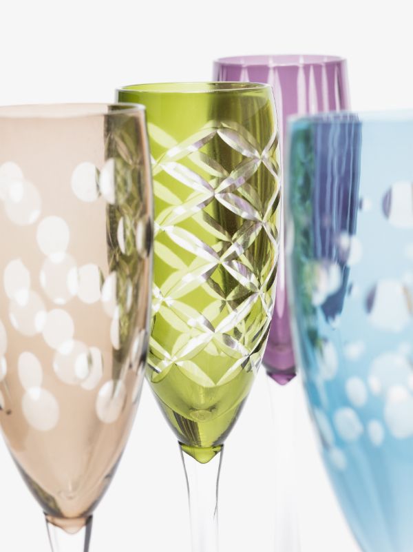 POLSPOTTEN Multicolour Champagne Glass Set | Browns Glassware