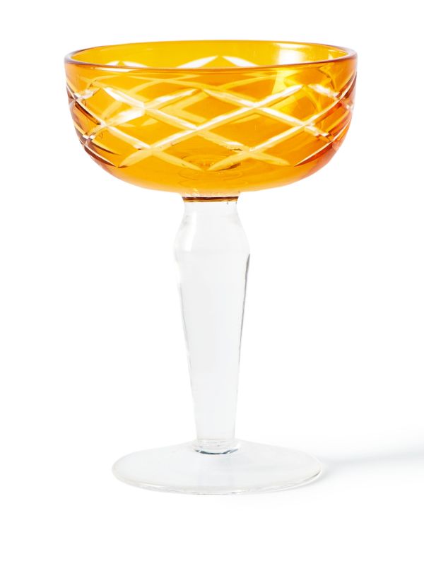 POLSPOTTEN Multicolour Cuttings Coupe Glass Set | Browns Glassware