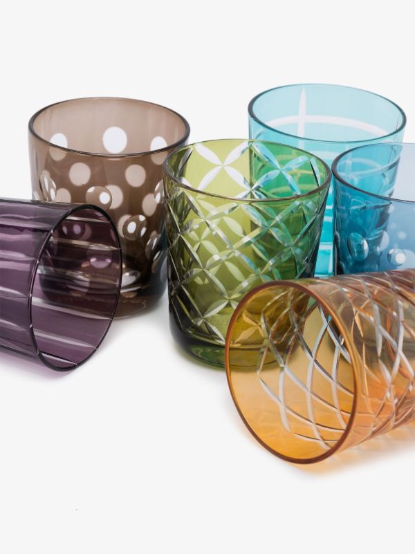 POLSPOTTEN Multicolour Glass Set | Browns Glassware