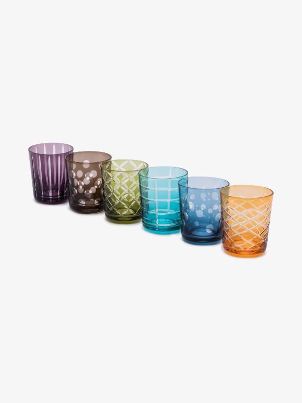 POLSPOTTEN Multicolour Glass Set | Browns Glassware