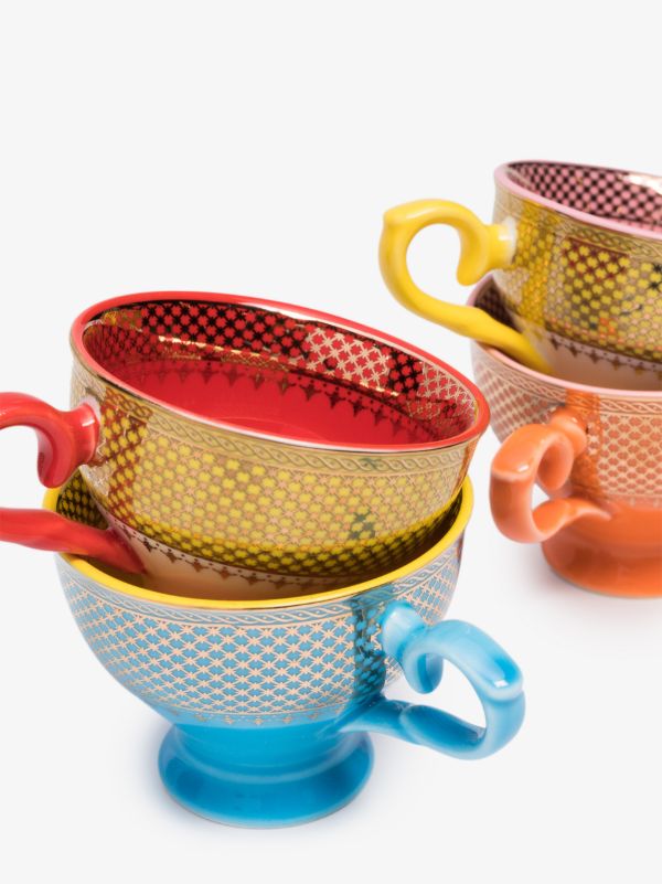 POLSPOTTEN Multicolour Grandpa Espresso Set | Browns Cups & Tea Sets