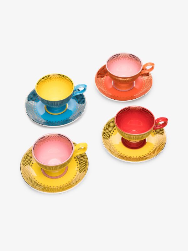 POLSPOTTEN Multicolour Grandpa Espresso Set | Browns Cups & Tea Sets