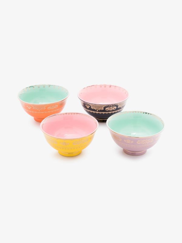 POLSPOTTEN Multicolour Grandpa porcelain bowl set | Browns Homeware