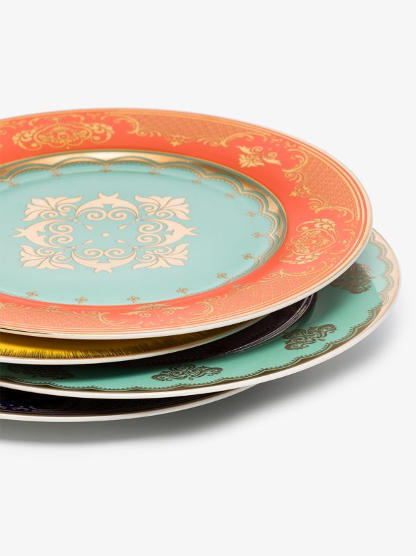 POLSPOTTEN Multicolour Grandpa Side Plate Set | Browns Plates & Bowls