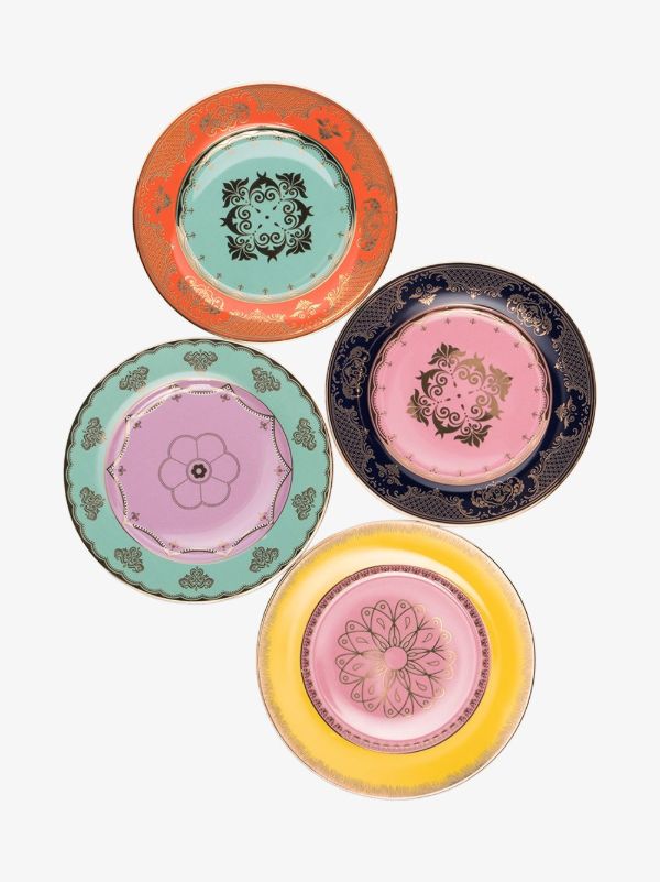 POLSPOTTEN multicolour Grandpa side plate set | Browns Plates & Bowls