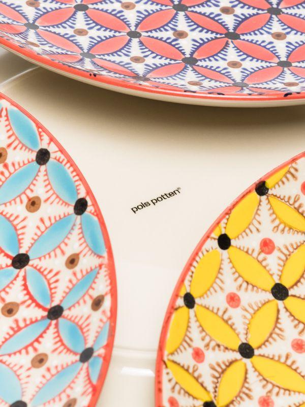 POLSPOTTEN Multicolour Hippy Dinner Plate Set | Browns Plates & Bowls