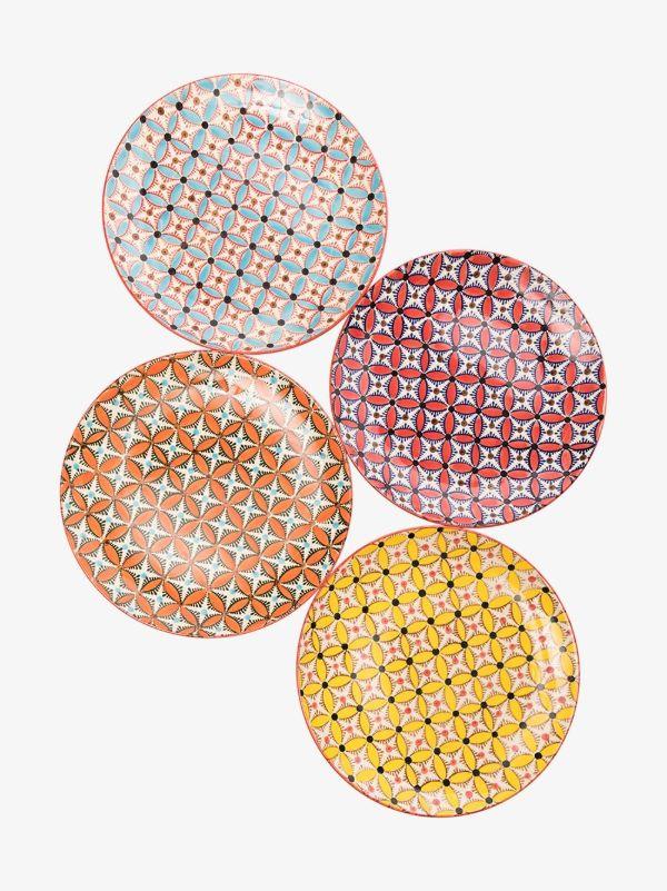 POLSPOTTEN multicolour Hippy dinner plate set | Browns Plates & Bowls