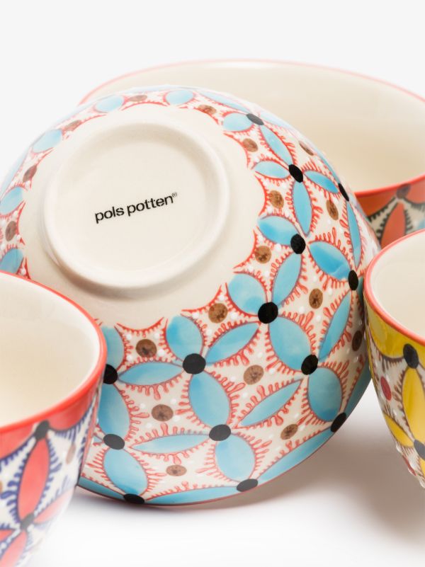 POLSPOTTEN Multicolour Hippy Snack Bowl Set | Browns Plates & Bowls
