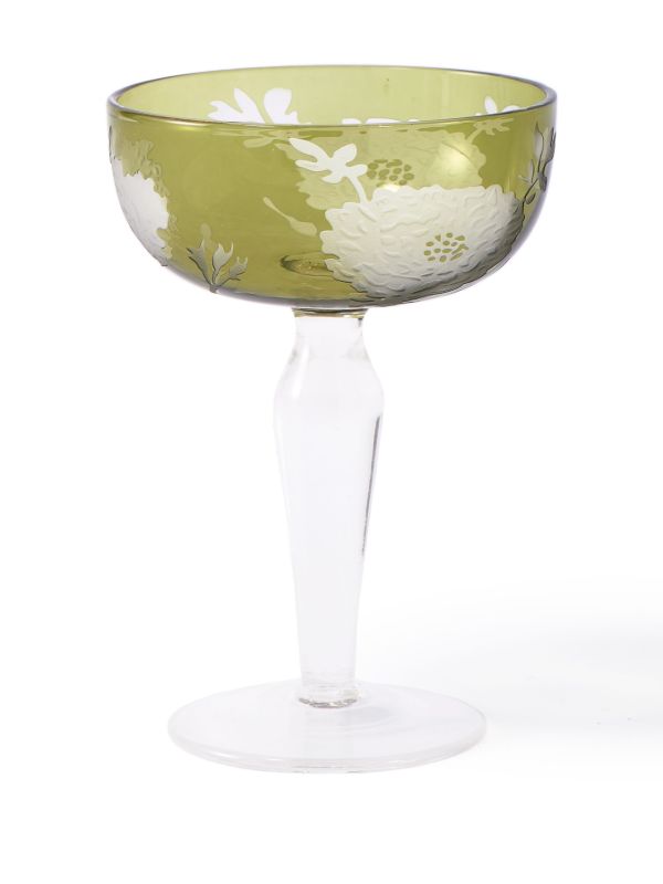 POLSPOTTEN Multicolour Peony Coupe Glass Set | Browns Glassware