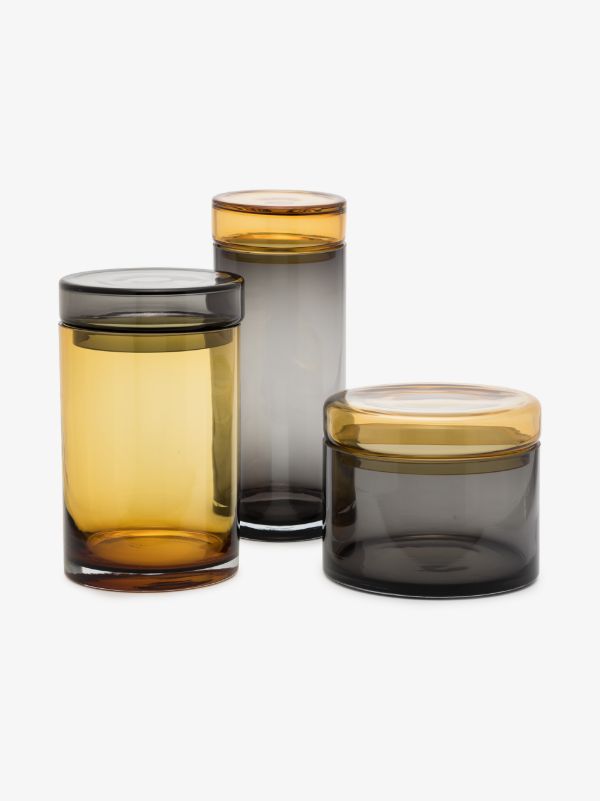 POLSPOTTEN neutral caps & jars set | Browns Glassware