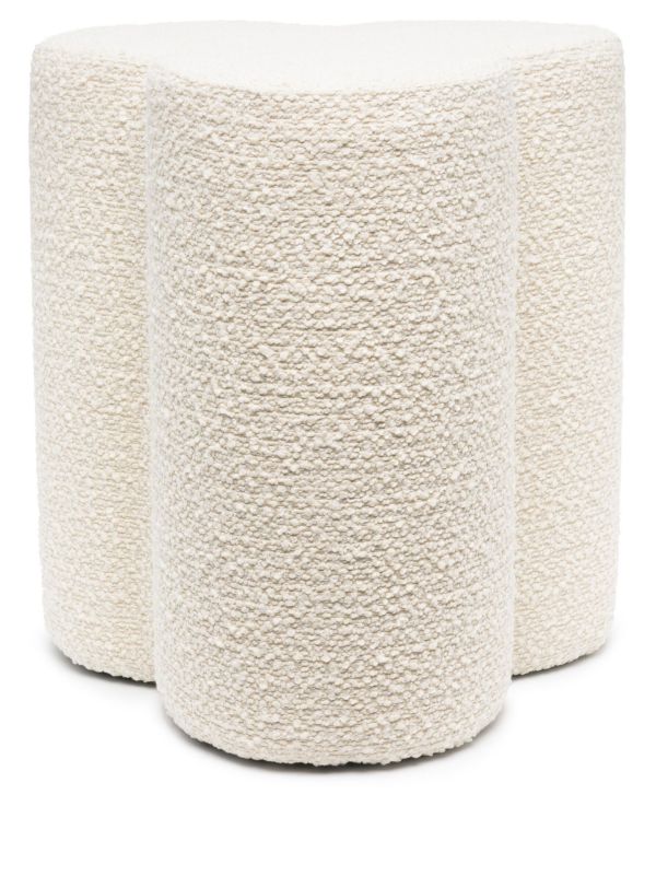 POLSPOTTEN Neutral Clover boucle stool | Browns Chairs & Stools