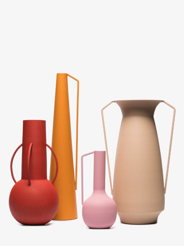 POLSPOTTEN orange pink and red roman sunset vase set | Browns Vases