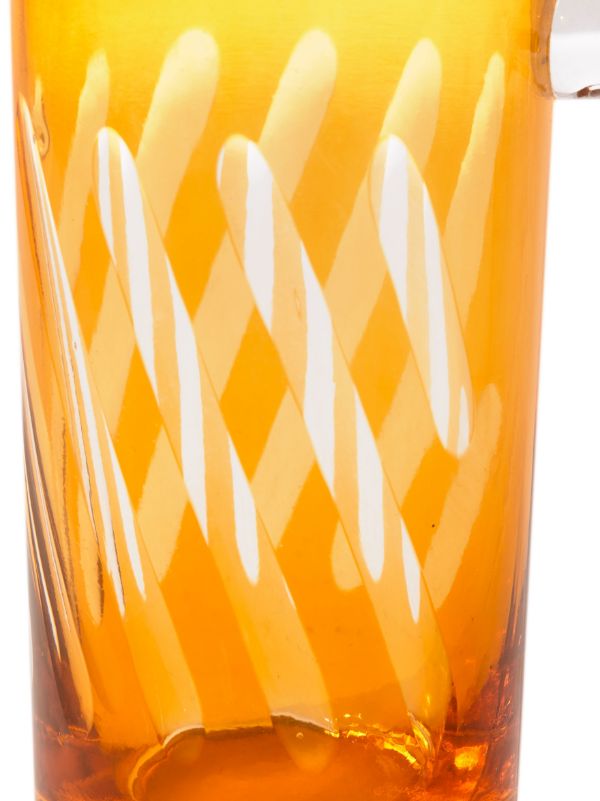 POLSPOTTEN Orange Tubular Glass Pitcher | Browns Glassware