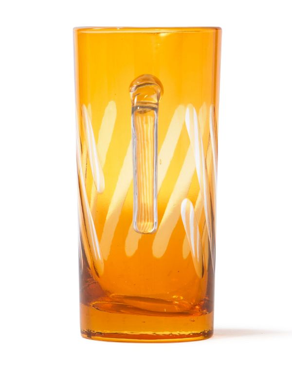 POLSPOTTEN Orange Tubular Glass Pitcher | Browns Glassware