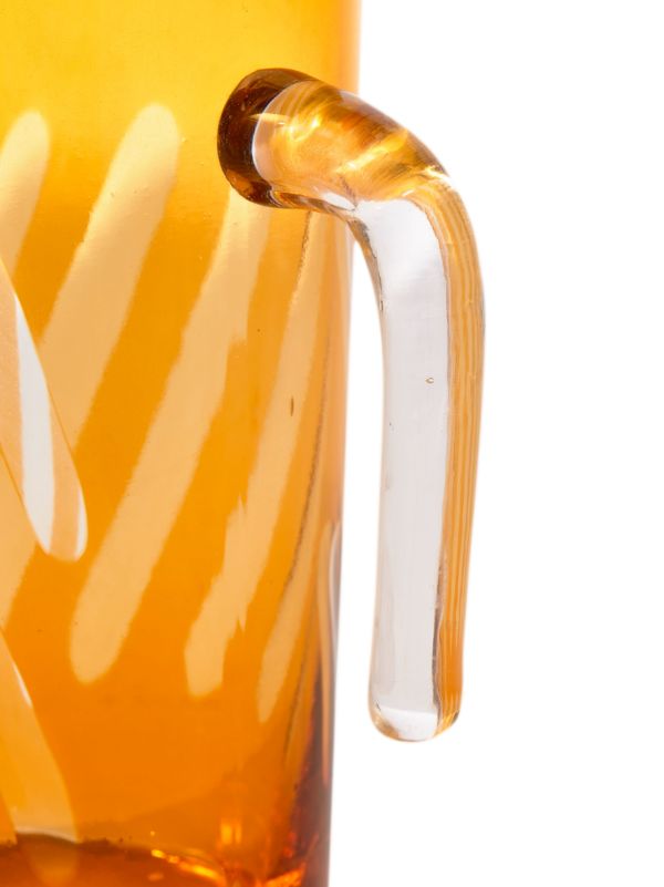 POLSPOTTEN Orange Tubular Glass Pitcher | Browns Glassware