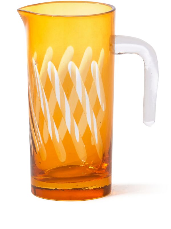 POLSPOTTEN orange Tubular glass pitcher | Browns Glassware
