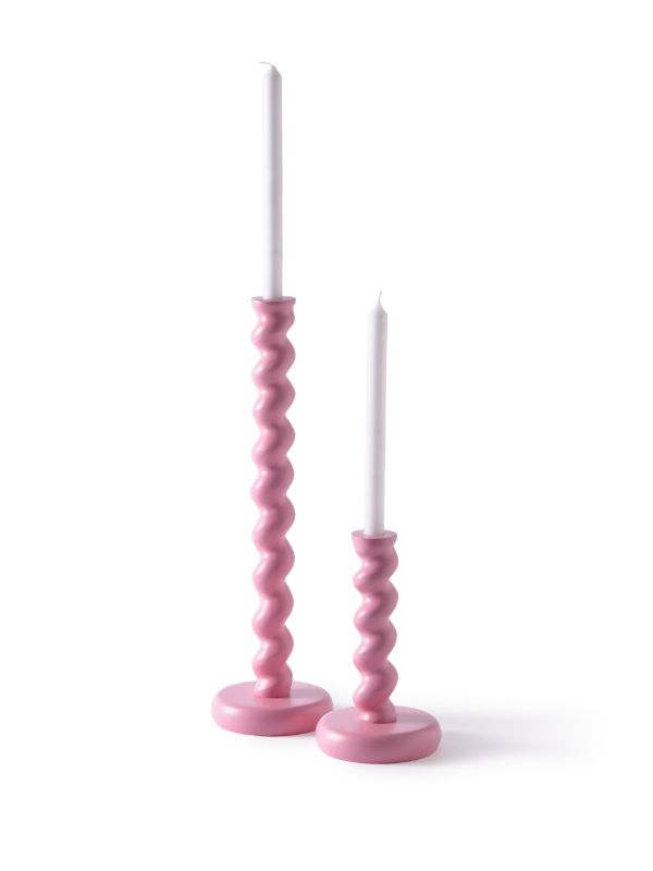 POLSPOTTEN Pink Twister Candle Holder | Browns Candle Holders