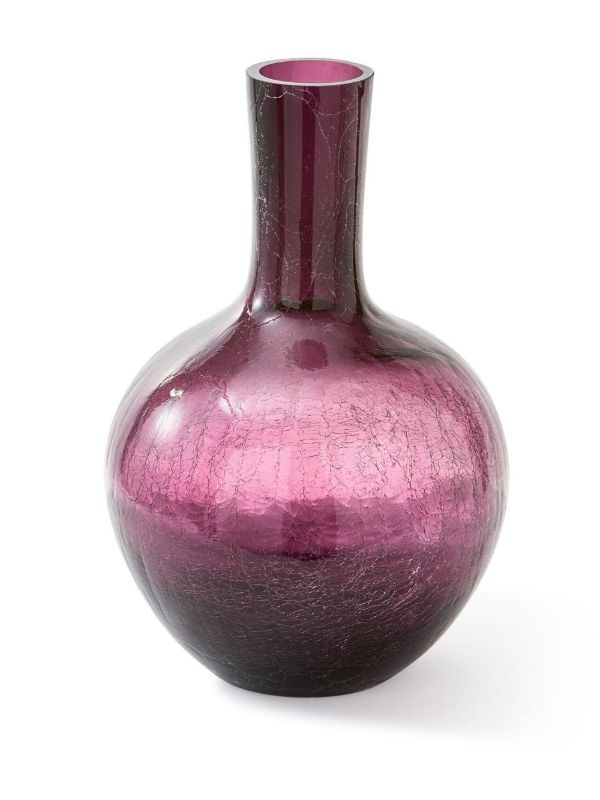 POLSPOTTEN Purple Large Ball Body Glass Vase | Browns Vases