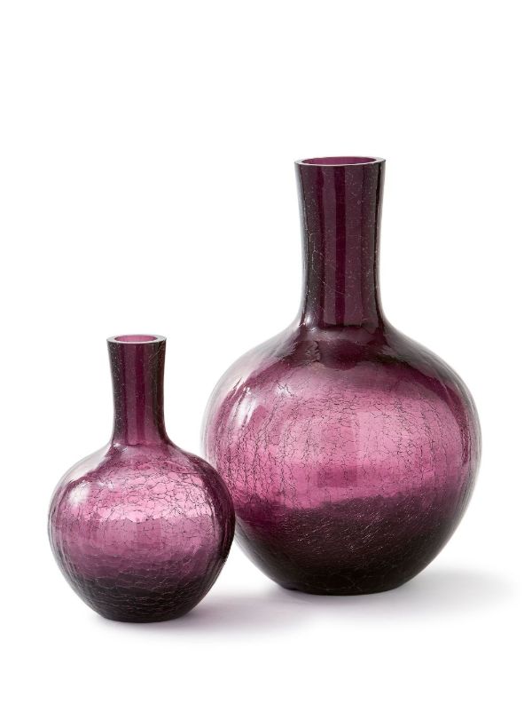 POLSPOTTEN Purple Large Ball Body Glass Vase | Browns Vases
