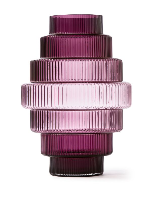 POLSPOTTEN Purple Steps Large Glass Vase | Browns Vases