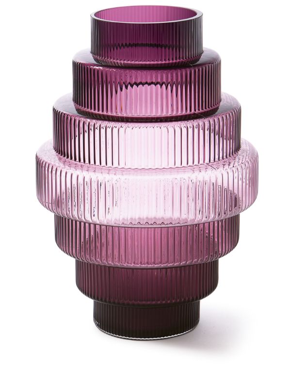POLSPOTTEN purple Steps large glass vase | Browns Vases