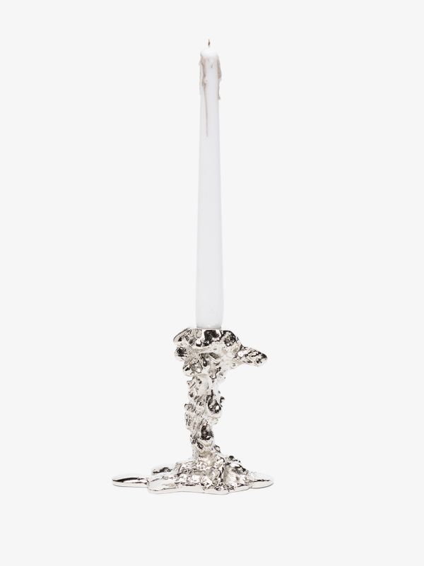 POLSPOTTEN Silver-tone Drip Small Candle Holder | Browns Candle Holders