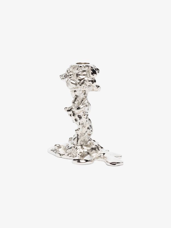 POLSPOTTEN Silver-tone Drip Small Candle Holder | Browns Candle Holders