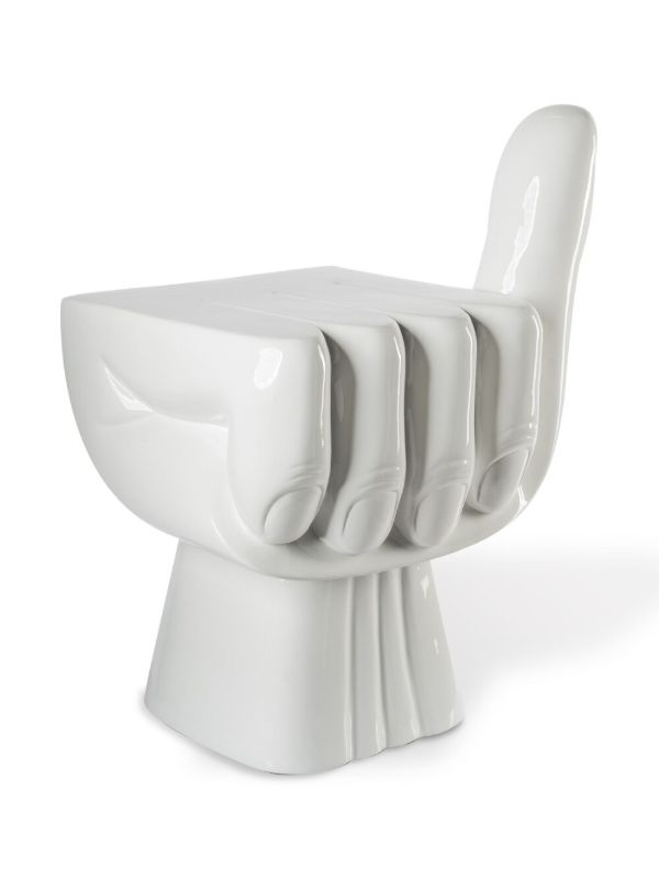 POLSPOTTEN White Chair Fist | Browns Chairs & Stools